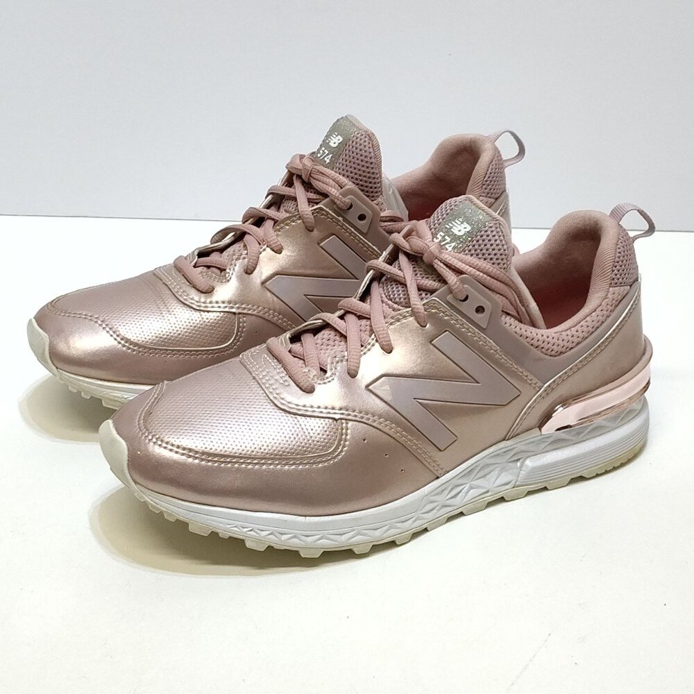 New Balance 574 Sport Sneakers Running Shoes WS574SAR Rose-Gold Women US 10 EUC